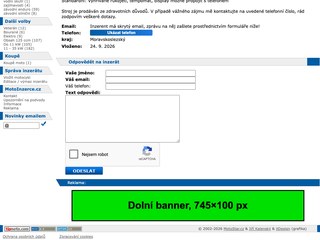 Dolní banner – detail inzerátu
