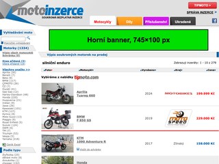 Horní banner – výpis inzerátů