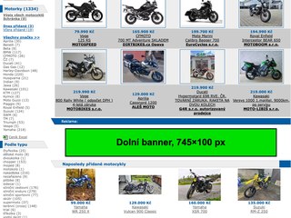 Dolní banner – úvodní stránka
