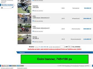 Dolní banner – výpis inzerátů